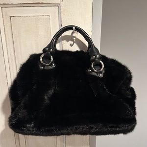 Falor Italia Le Borse black mink fur & leather purse